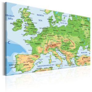 Tableau décoratif : Map of Europe en hq