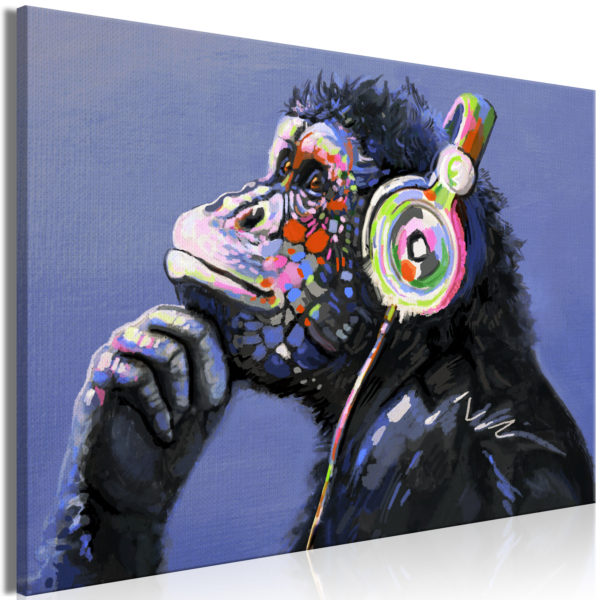 Tableau décoratif : Musical Monkey (1 Part) Wide en hq
