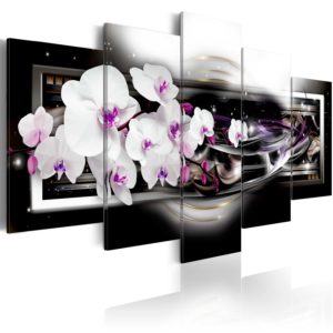 Tableau décoratif : Orchids on a black background en hq