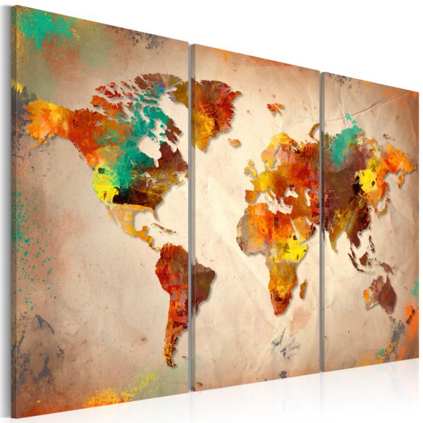 Tableau décoratif : Painted World - triptych en hq