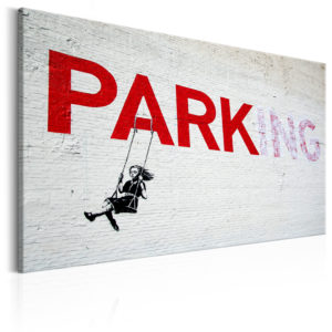Tableau décoratif : Parking Girl Swing by Banksy en hq