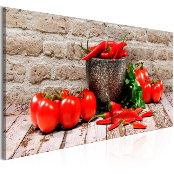 Tableau décoratif : Red Vegetables (1 Part) Brick Narrow en hq