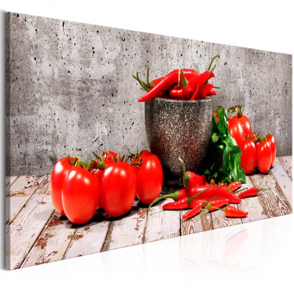 Tableau décoratif : Red Vegetables (1 Part) Concrete Narrow en hq