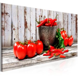 Tableau décoratif : Red Vegetables (1 Part) Wood Narrow en hq