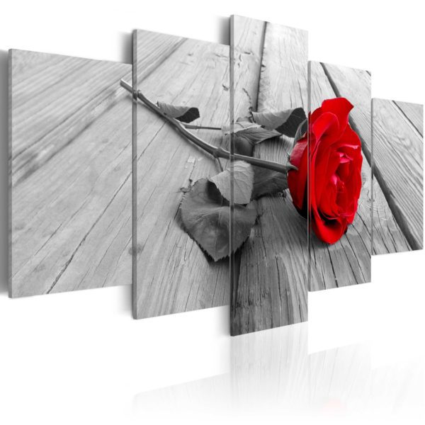 Tableau décoratif : Rose sur bois en hq