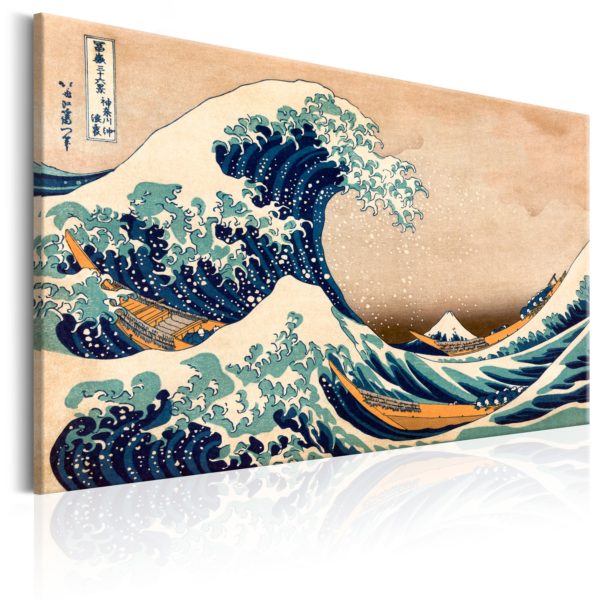Tableau décoratif : The Great Wave off Kanagawa (Reproduction) en hq