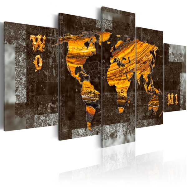 Tableau décoratif : TrÃ©sors cachÃ©s (Carte du monde) en hq