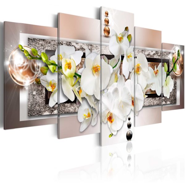 Tableau décoratif : White abstract orchid en hq