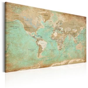 Tableau décoratif : World Map: Celadon Journey en hq