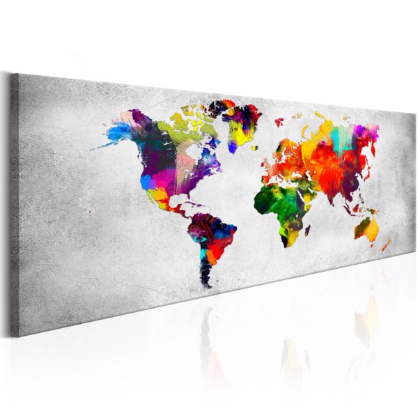 Tableau décoratif : World Map: Coloured Revolution en hq