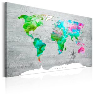 Tableau décoratif : World Map: Green Paradise en hq