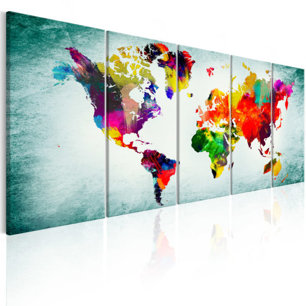 Tableau décoratif : World Map: Green Vignette en hq