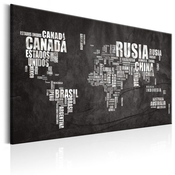 Tableau décoratif : World Map: Mundo Negro en hq