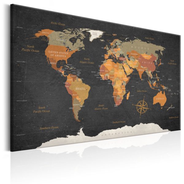 Tableau décoratif : World Map: Secrets of the Earth en hq