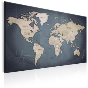Tableau décoratif : World Map: Shades of Grey en hq
