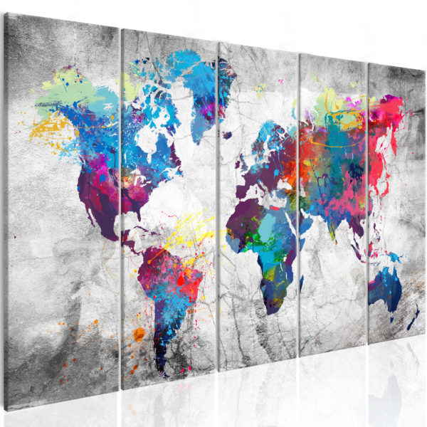 Tableau décoratif : World Map: Spilt Paint en hq