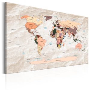 Tableau décoratif : World Map: Stony Oceans en hq