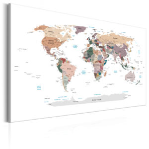 Tableau décoratif : World Map: Where Today? en hq