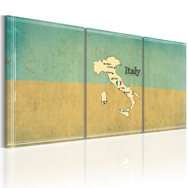 Tableau décoratif : carte: Italie en hq