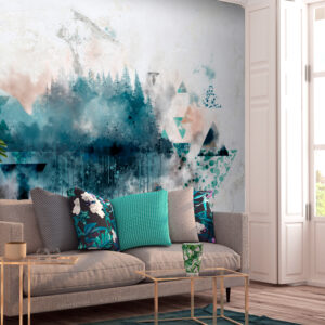 Papier Peint Abstrait - Geometric Landscape papier peint design intissé parfait pour les murs ou meubles